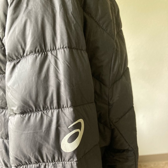New Men’s Asics Black Nylon Duck Down Puffer Jacket size M - Picture 6 of 14